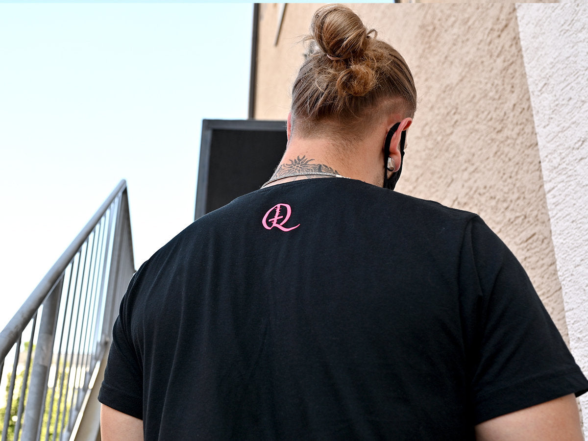 "Selfprinted Logo" | Shaped Long T (Black & White)